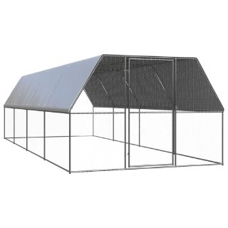 vidaXL Poulailler 3x8x2 m Acier galvanisé