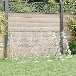 vidaXL Cage poules 200x105x91 cm argentée