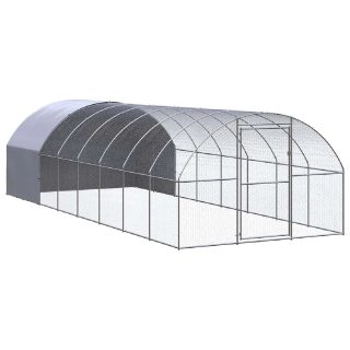 Vidaxl Poulailler 3x8x2 m Acier galvanisé