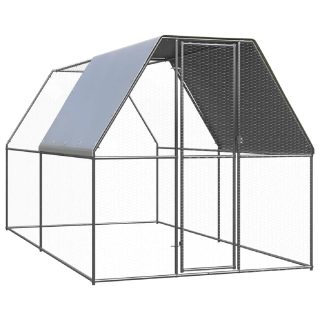 Vidaxl Poulailler 2x4x2 m Galvanisé