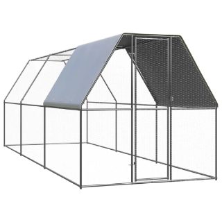 vidaXL Poulailler d'extérieur 2x6x2 m - Acier galvanisé