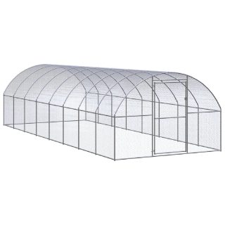 Vidaxl Poulailler extérieur 3x8x2 m Acier galvanisé