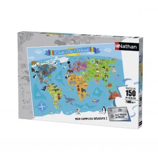 Nathan Puzzle éducatif carte du monde - 150 pièces