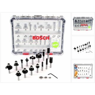 Bosch Coffret fraises mixtes 15 pièces