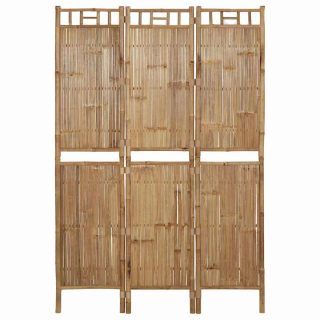 vidaXL Cloison de séparation 3 panneaux - Bambou 120x180 cm