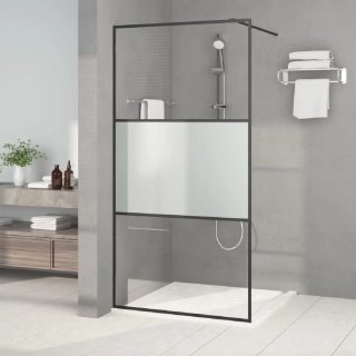 Vidaxl Paroi de douche Noir 100x195cm