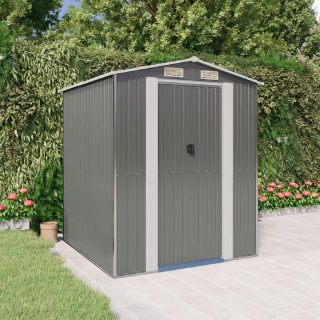 Vidaxl 3147438 Abri de jardin Gris clair 192x191x223 cm Acier galvanisé