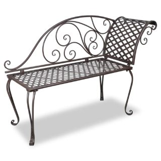 Vidaxl Chaise longue de jardin 128 cm Acier Antique