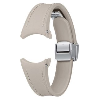Samsung Bracelet Hybride - G Watch Series 4/5 - Simili cuir taupe - 115mm S/M - Résistant à la transpiration
