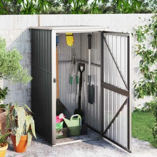 Vidaxl Abri à outils de jardin anthracite 88x89x161 cm acier galvanisé 316207