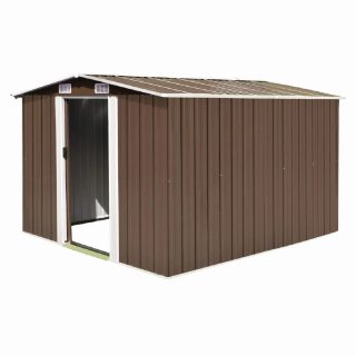 Vidaxl Abri de jardin 257x298x178 cm Métal Marron 143343