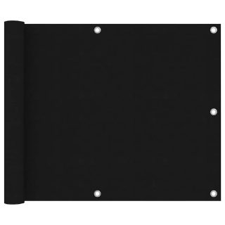 vidaXL Écran de balcon Noir