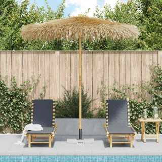 Vidaxl Parasol - 270 cm - Bambou - Feuille de bananier - Pliable