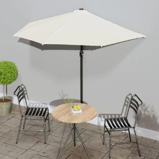 vidaXL Parasol de balcon semi-circulaire 270x144 cm - Sable