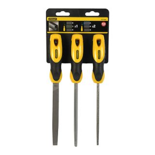 Stanley Jeu de 3 limes bâtardes 150mm - 0-22-445