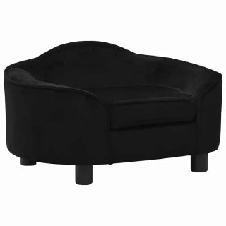 VidaXL Canapé pour chien - Noir