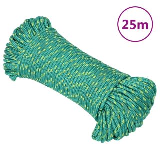 Vidaxl Corde de bateau Vert 4 mm 25 m