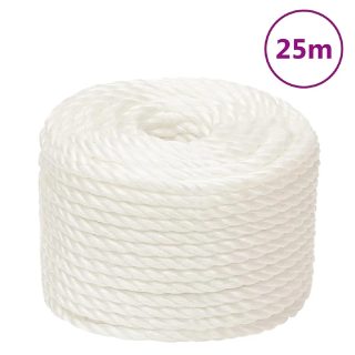 Vidaxl 153060 Corde de travail Blanc 14 mm 25 m polypropylène