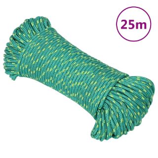 Vidaxl Corde de bateau Vert 4 mm 25 m