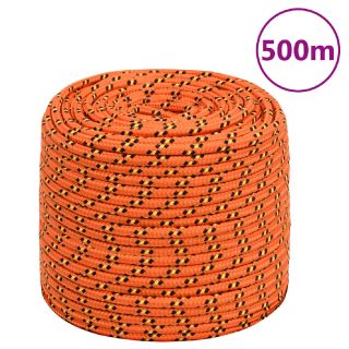 vidaXL Corde bateau - Orange 10 mm 500 m