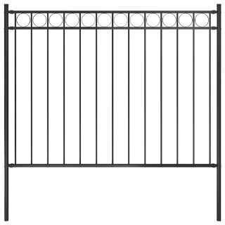 vidaXL Clôture de jardin en cercle - Acier 1,7x1 m