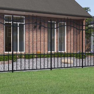 Vidaxl Clôture de Jardin Sommet de Lance Noir 190 cm