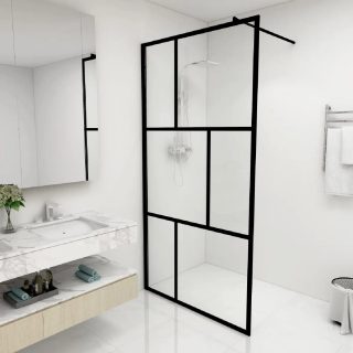 Vidaxl Paroi de douche à l'italienne Noir 100x195 cm