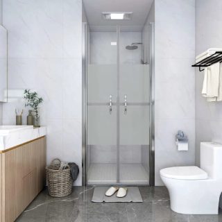 Vidaxl Porte de douche ESG demi-dépoli 71x190 cm 148785