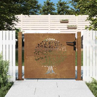 Vidaxl Portail de jardin anthracite 105x105 cm