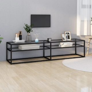 Vidaxl Meuble TV Transparent 180x40x40,5 cm Verre trempé