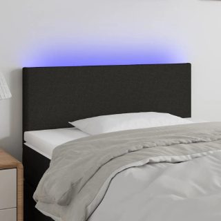 vidaXL tête de lit 90 cm - Noir - LED