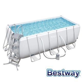 Bestway Piscine hors-sol Power Steel - Rectangulaire - 412x201x122 cm
