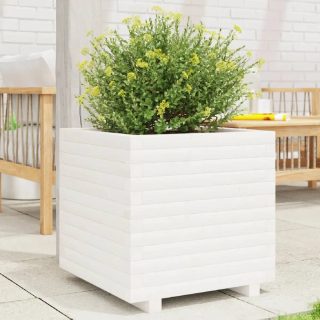 vidaXL Jardinière bois de pin blanc