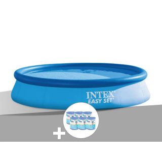 Intex Piscine autoportée Easy Set 3,66 x 0,76 m + 6 cartouches