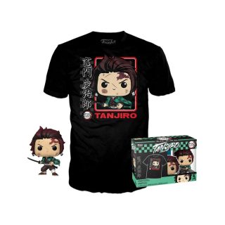 Funko set figurine POP! + T-shirt Demon Slayer Tanjiro