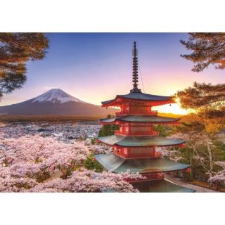 Ravensburger Puzzle 1000 pièces Mont Fuji, cerisiers en fleurs