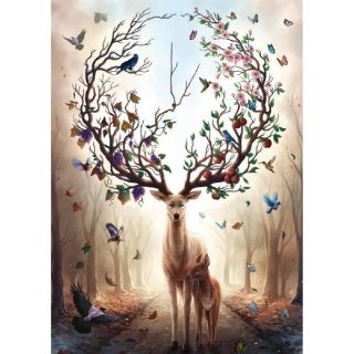 Ravensburger Puzzle 1000 pièces Cerf Fantaisie