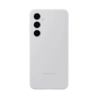 Samsung Coque pour Galaxy S24 FE en Silicone Souple et Lisse Gris