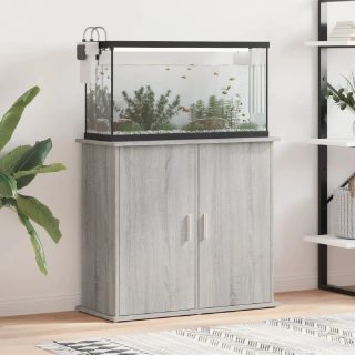 Vidaxl Support pour aquarium sonoma gris 81x36x73 cm bois d ingénierie