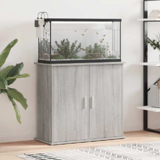 Vidaxl Support pour aquarium sonoma gris 81x36x73 cm bois d ingénierie