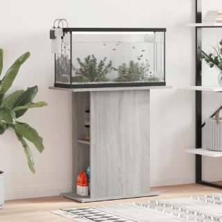 vidaXL Support aquarium bois d'ingénierie sonoma gris