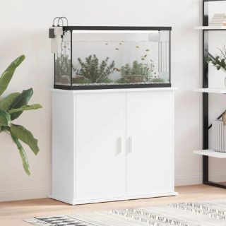 Vidaxl Support pour aquarium Blanc 100x40x60 cm Bois d’ingénierie Meuble pour aquarium avec rangement 833583