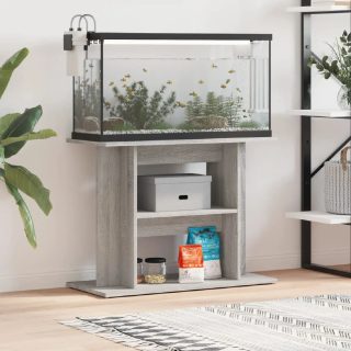 Vidaxl Support pour aquarium sonoma gris 80x35x60 cm bois dingénierie 833581