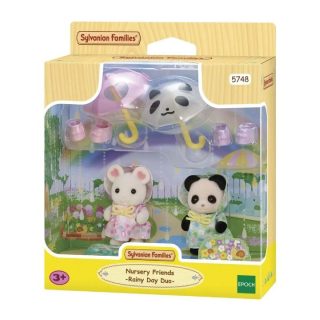 Sylvanian families duo de bébés en habits de pluie