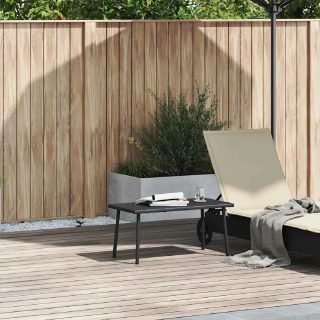 vidaXL Table basse de jardin rectangulaire noir 80x40x37 cm rotin