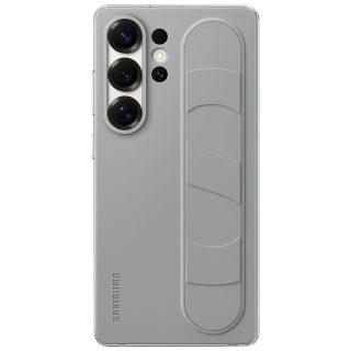 Samsung Coque Poignée pour Samsung Galaxy S25 Ultra Fonction Support Original Gris