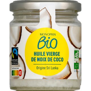 Monoprix Bio Origines huile vierge de coco origine du sri lanka 200ml