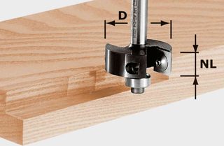 Fraise à feuillurer à plaquettes réversibles HW S8 D38/12 FESTOOL 491085