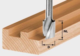 Fraises à rainurer hélicoïdale HW Spi S8 D4/10 FESTOOL 490977