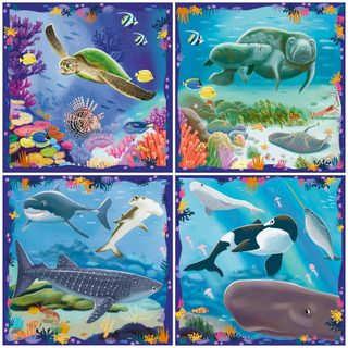 Ravensburger Puzzle Enfant Puzzle UP! Les animaux marins dès 5 ans 12004004